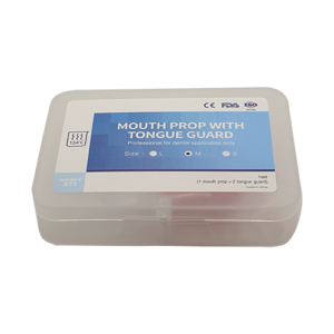 Mouth prop with tongue guard