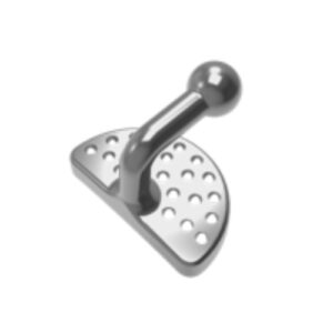 Bondable Button With Hook Semi Circle Base